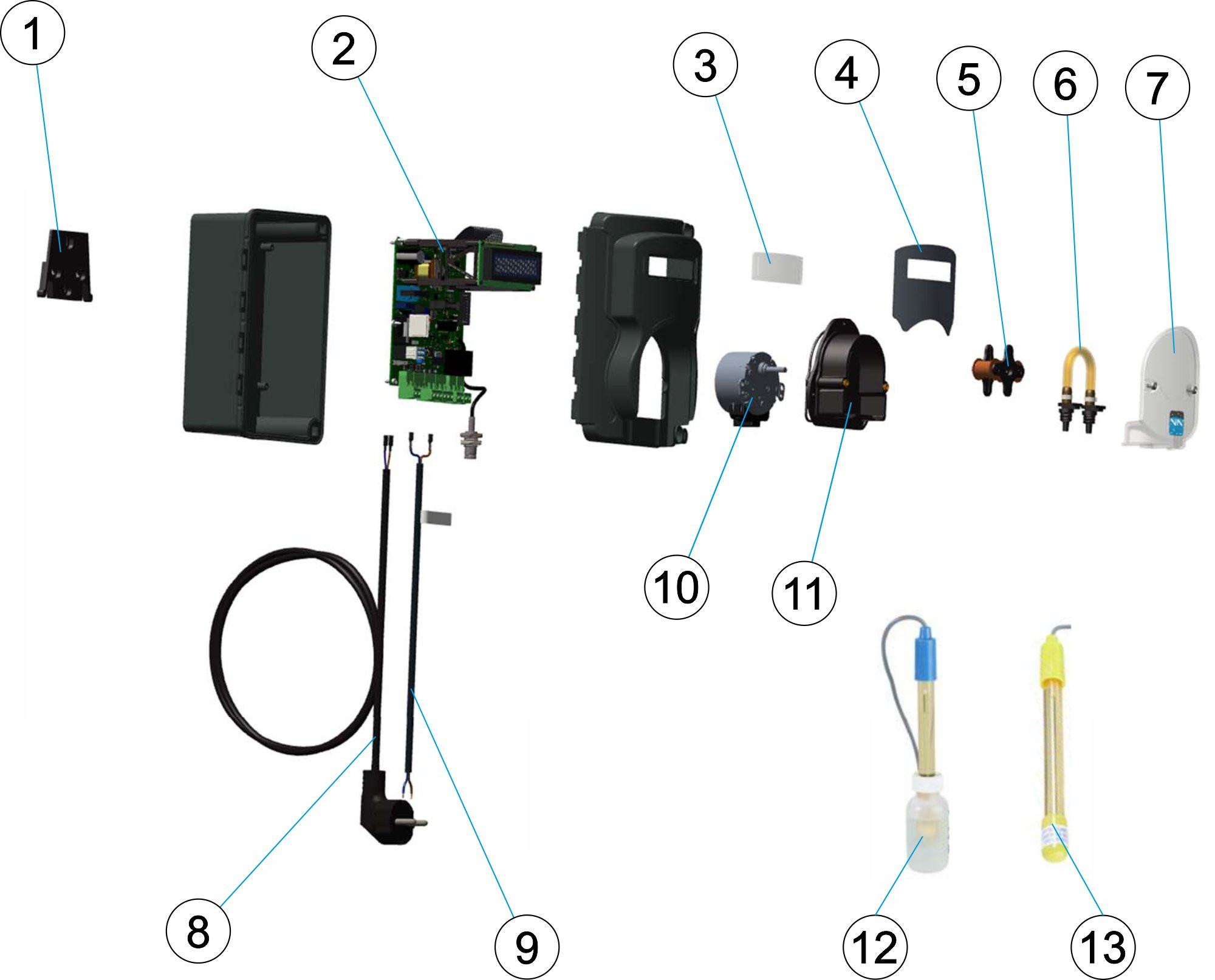 Pièces détachées pour Pompe doseuse MYPOOL CTX pH/RX