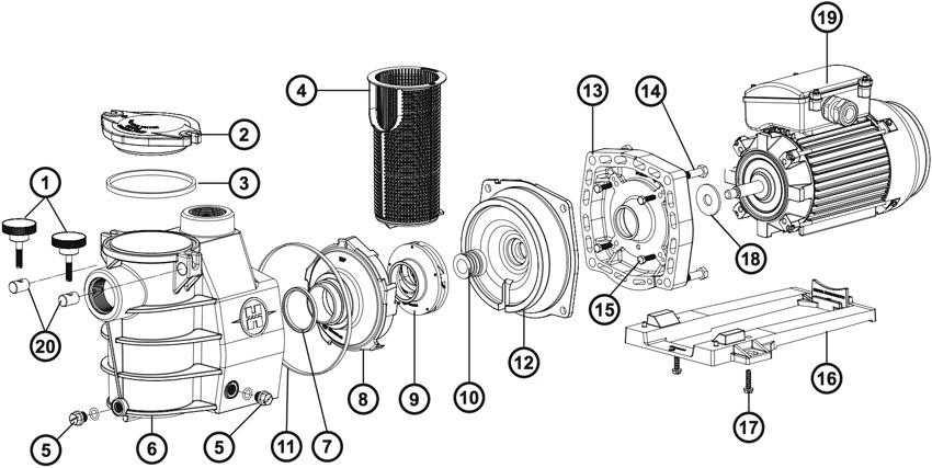 Pièces détachées pour Pompe MAX FLO, POWERLINE Plus