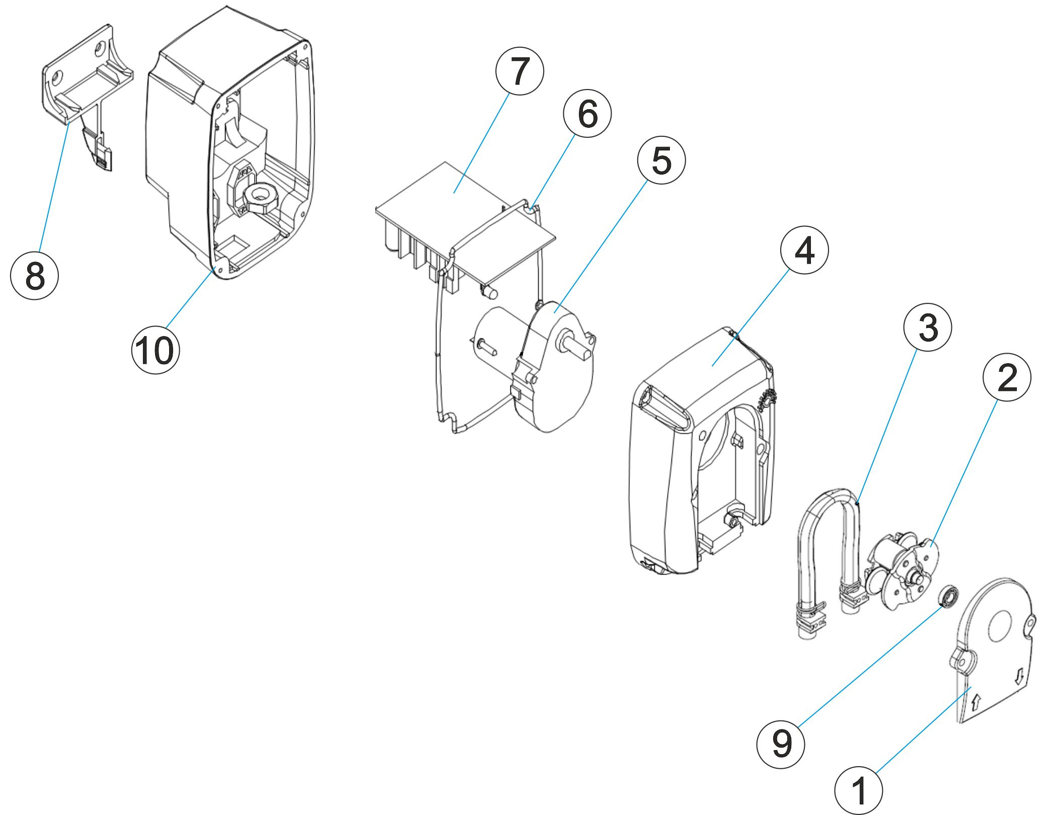 Pièces détachées pour Pompe péristaltique CTX CERTIKIN 4l/h 3bar