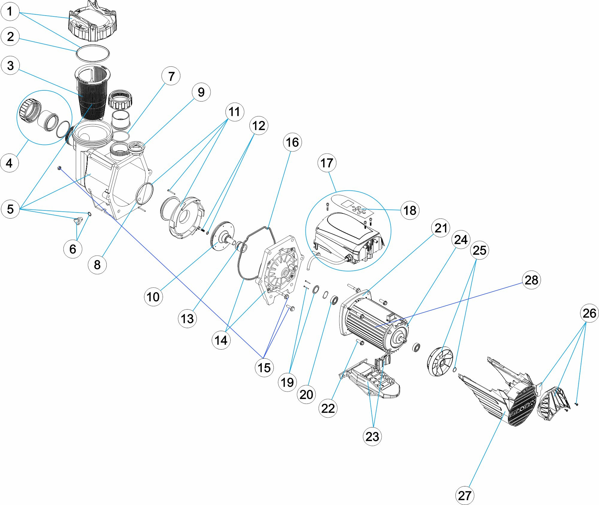 Pièces détachées pour Pompe VIRON XT P320 et P520