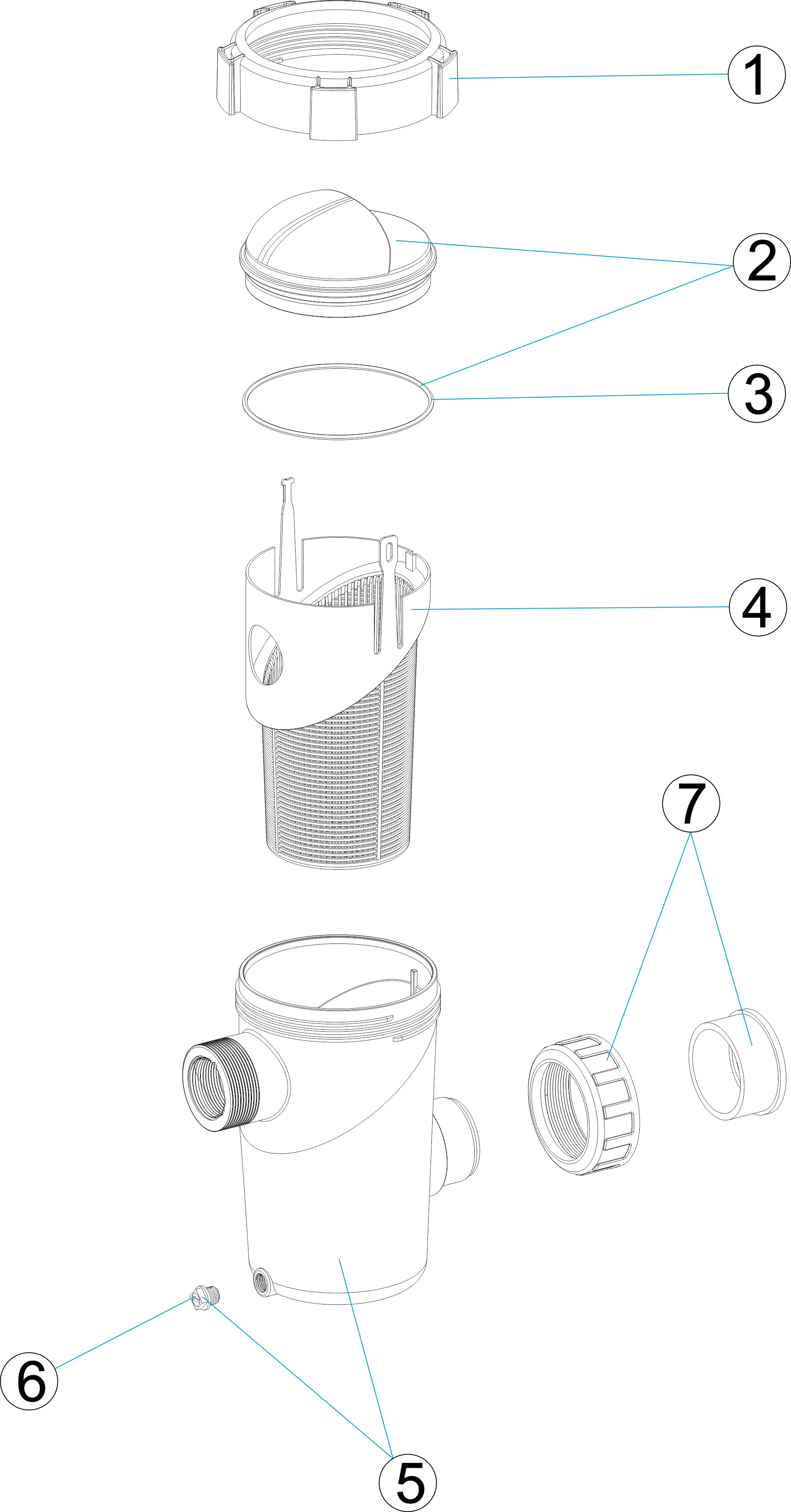 Pièces détachées pour Préfiltre de pompe ASTRAMAX