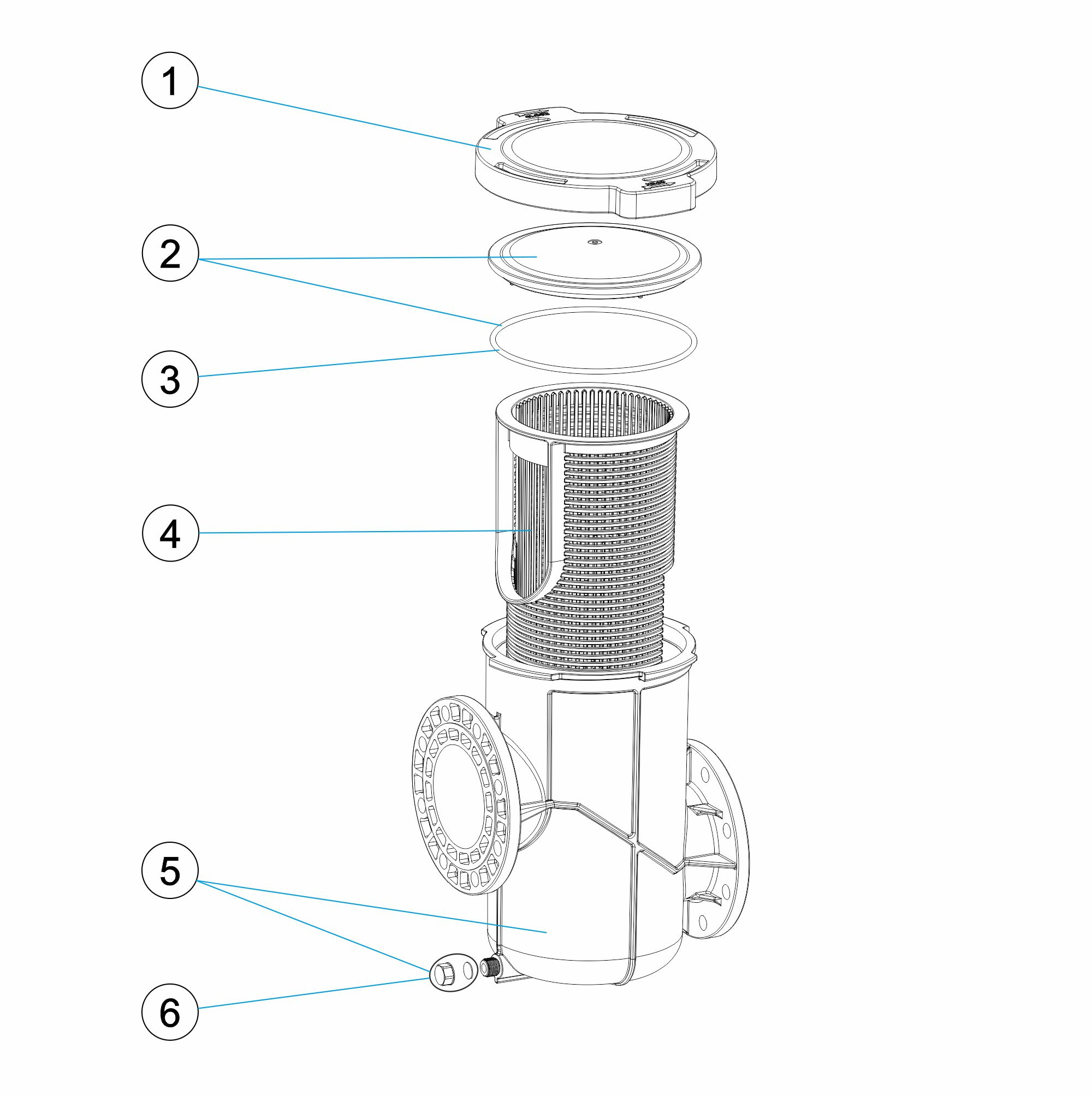 Pièces détachées pour Préfiltre de pompe KIVU 7,5-10-15 CV