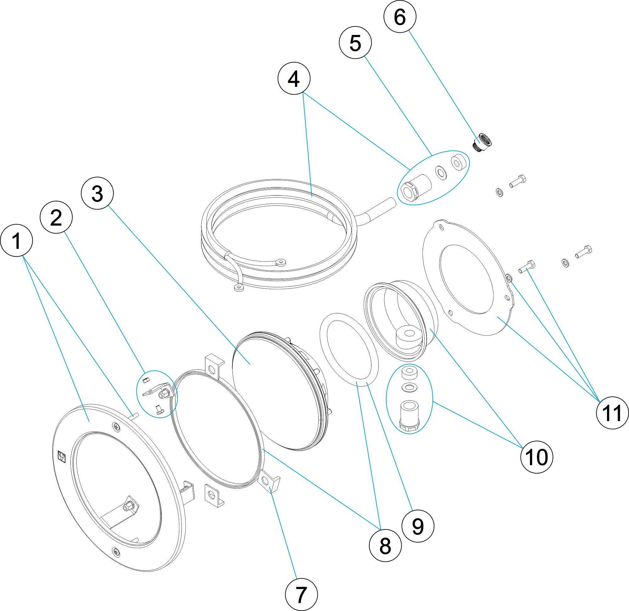 Pièces détachées pour Projecteur Ø 250 incandescent