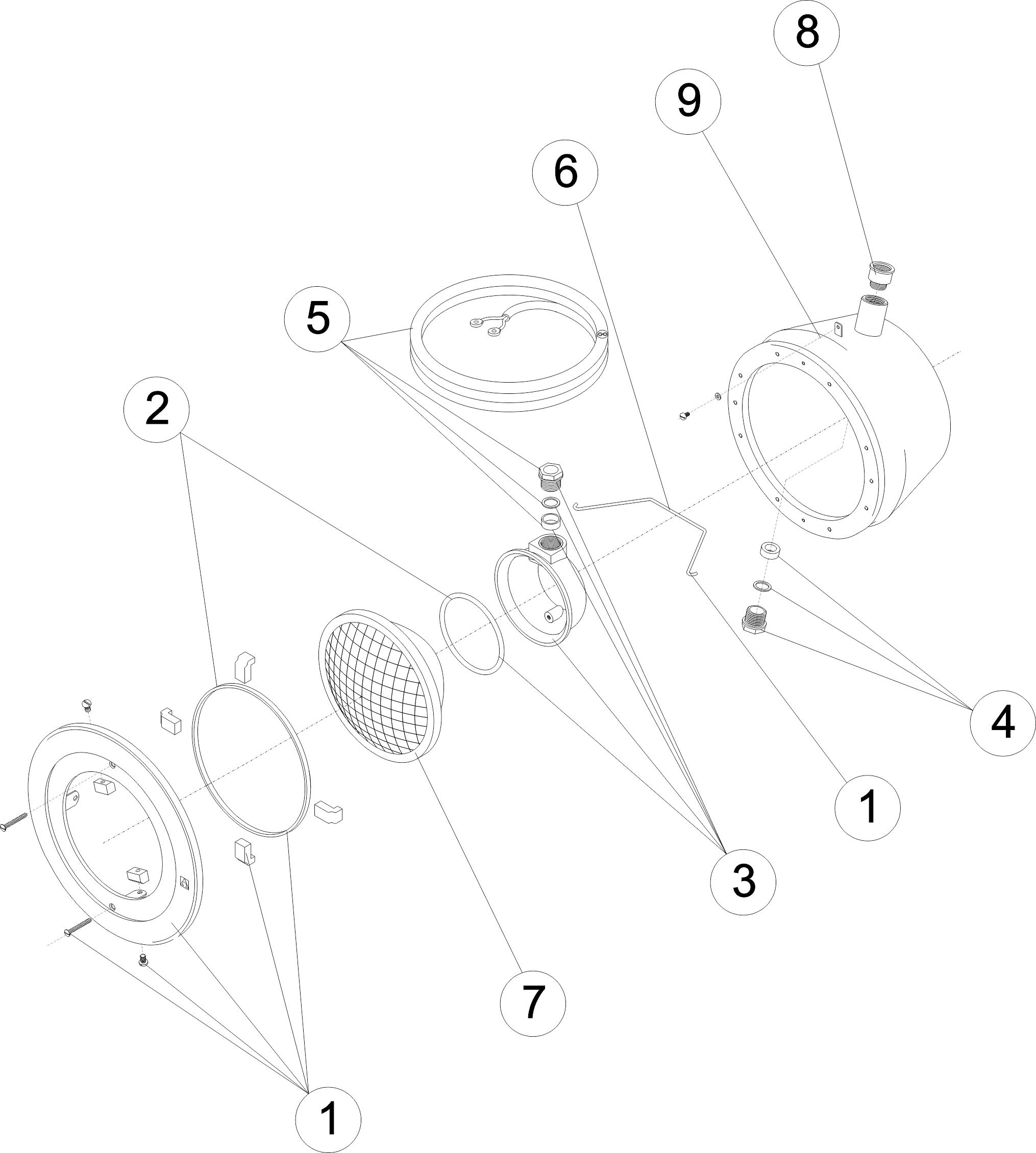 Pièces détachées pour Projecteur Ø 295 - 300W