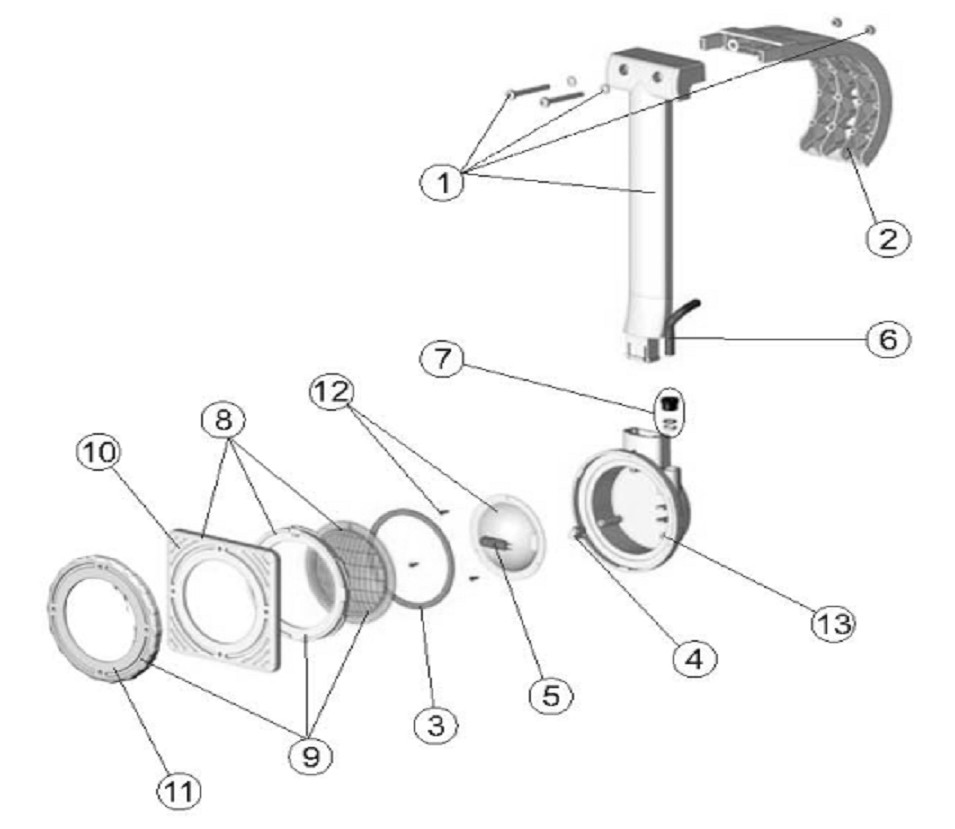 Pièces détachées pour Projecteur 75W piscine hors-sol autoportante