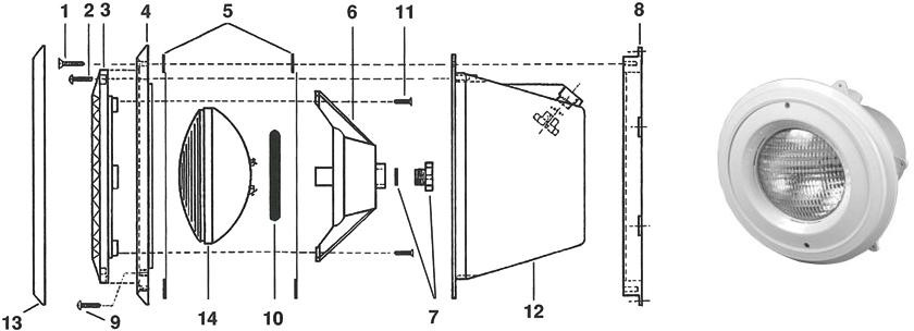 Pièces détachées pour Projecteur Eurolite 300W