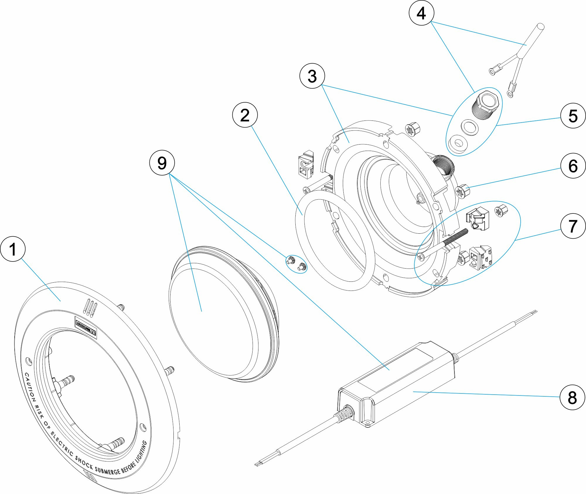 Pièces détachées pour Projecteur GLOBAL LED