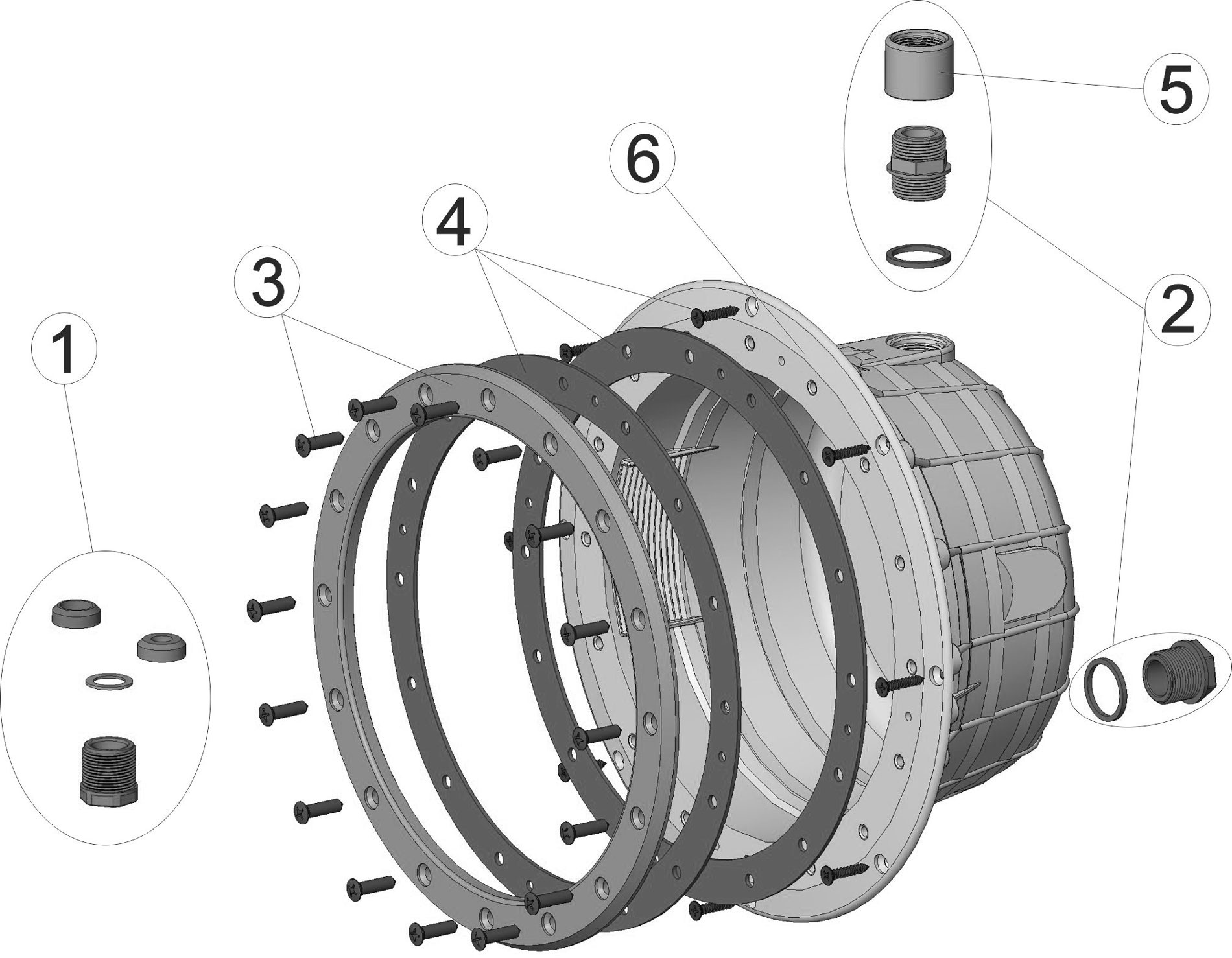 Pièces détachées pour Projecteur NF autotaraudé