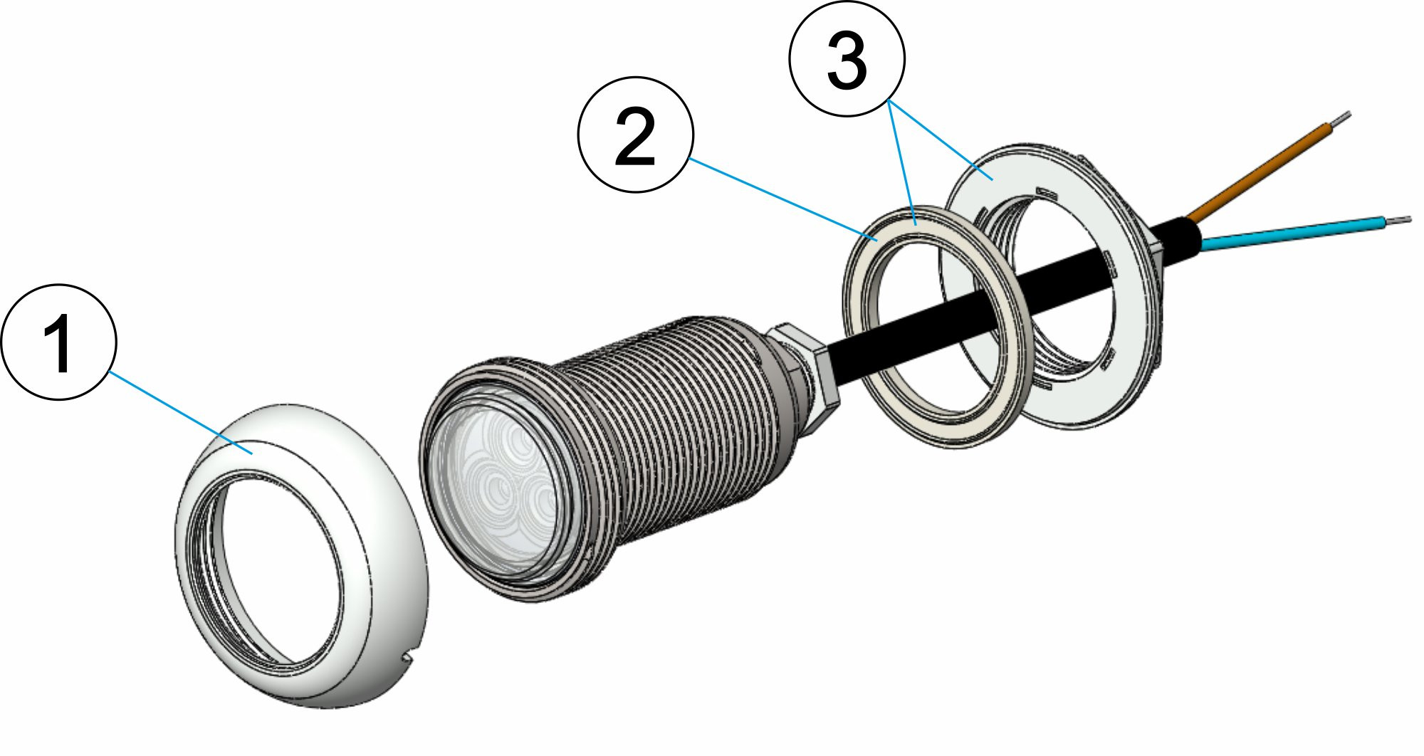 Pièces détachées pour Projecteur NICKELAGE SPA avec écrou