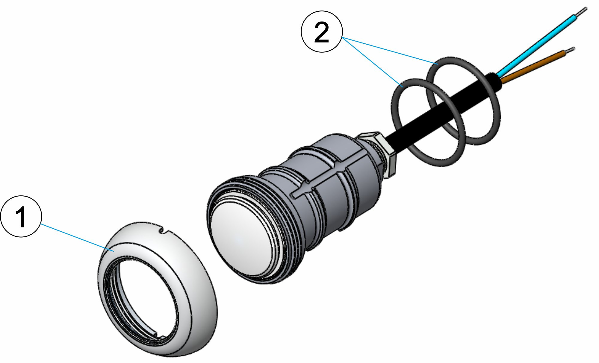 Pièces détachées pour Projecteur NICKELAGE SPA sans écrou