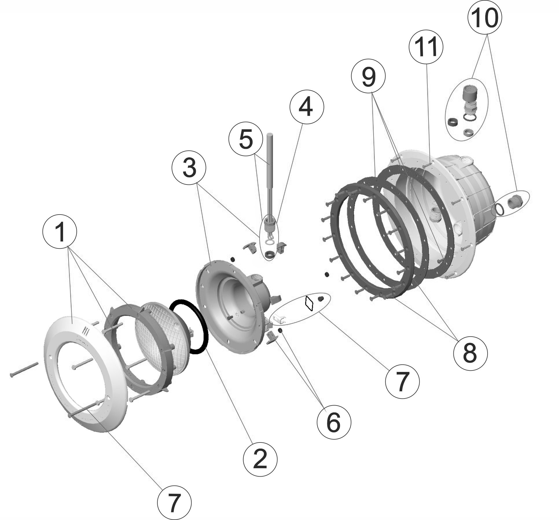 Pièces détachées pour Projecteur parker LINER