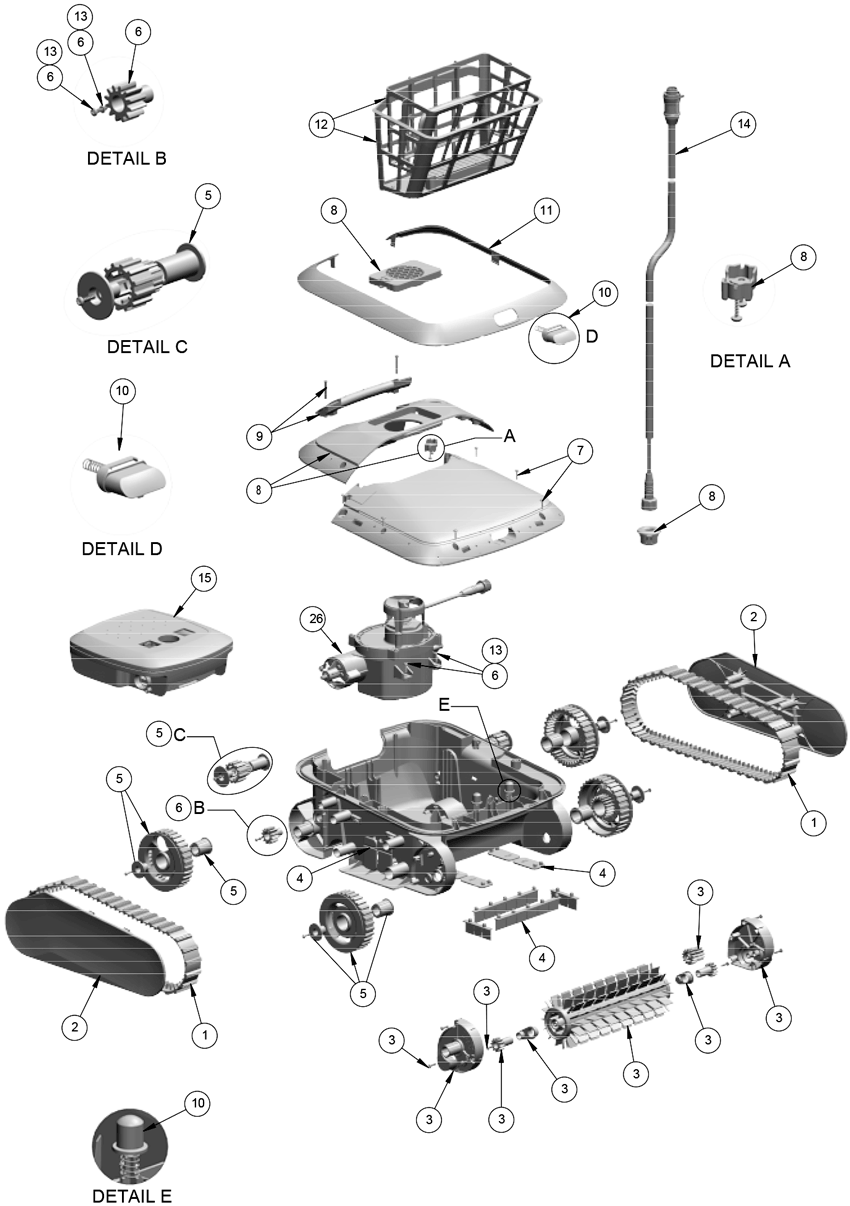 Pièces détachées pour Robot PROWLER P10 & P20