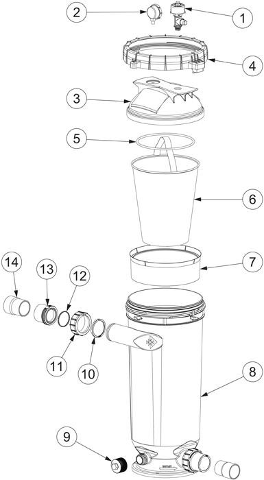 Pièces détachées pour Récupérateur de Diatomée SEP100 D.E.