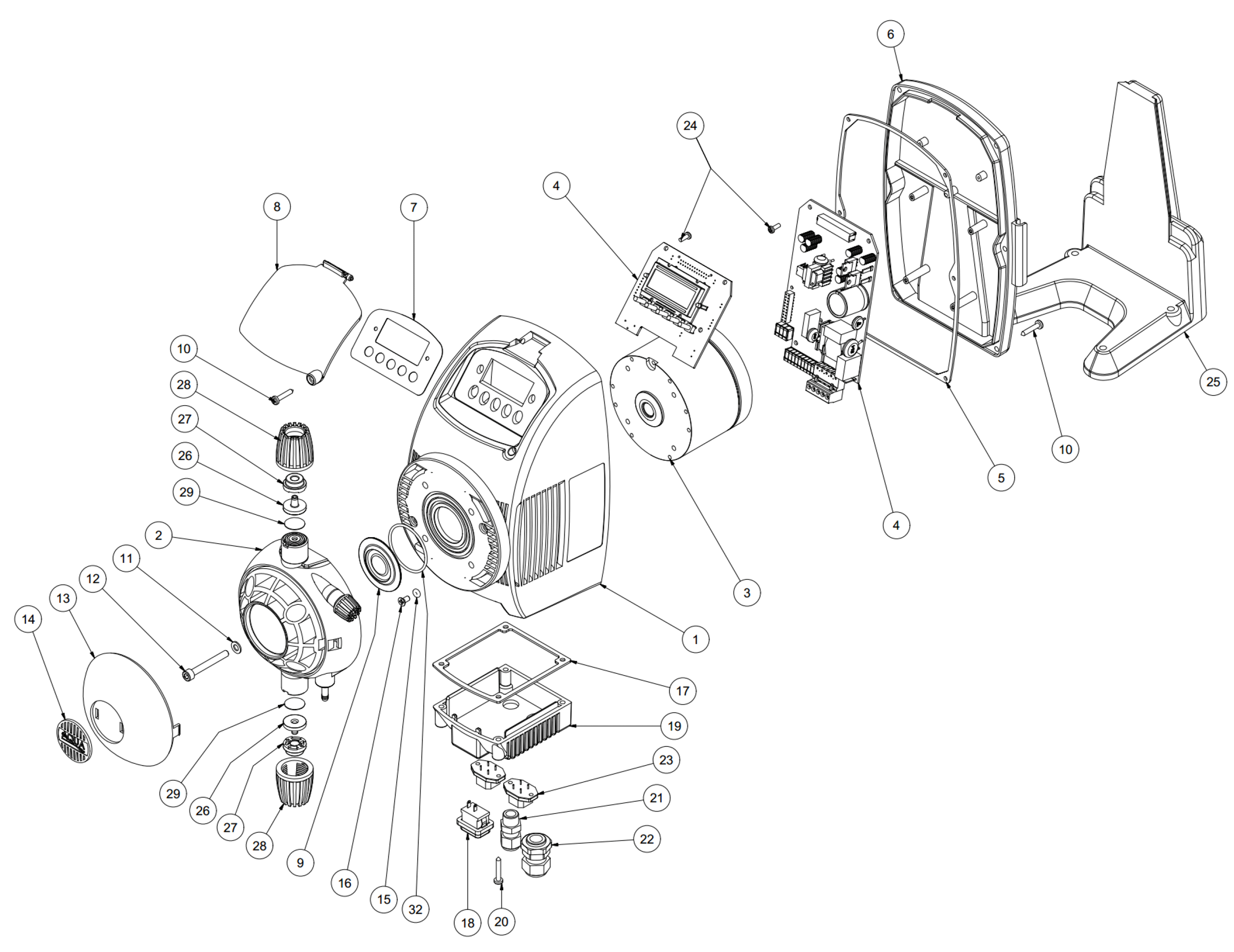 Pièces détachées pour Régulateur pH-RX HC899, HC999