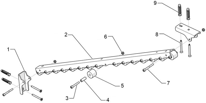 Pièces détachées pour Rail à galets niche