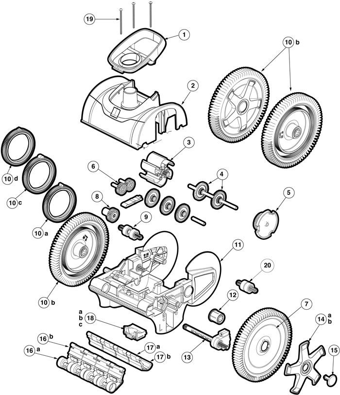 Pièces détachées pour Robot AQUANAUT 250-450