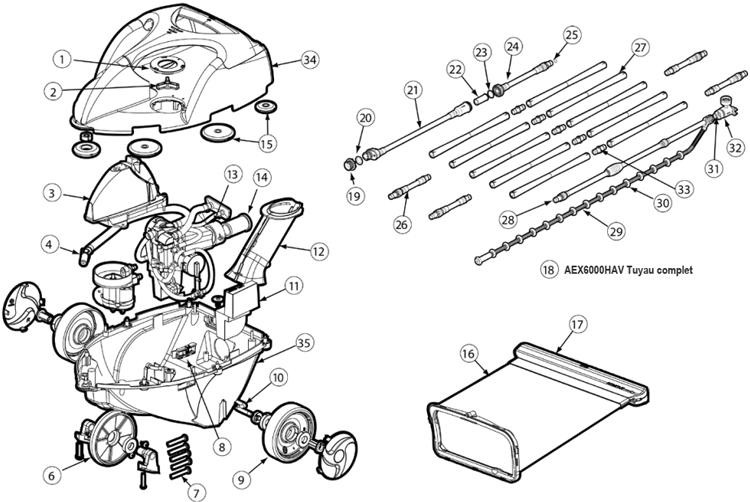 Pièces détachées pour Robot HAYWARD PHANTOM TURBO
