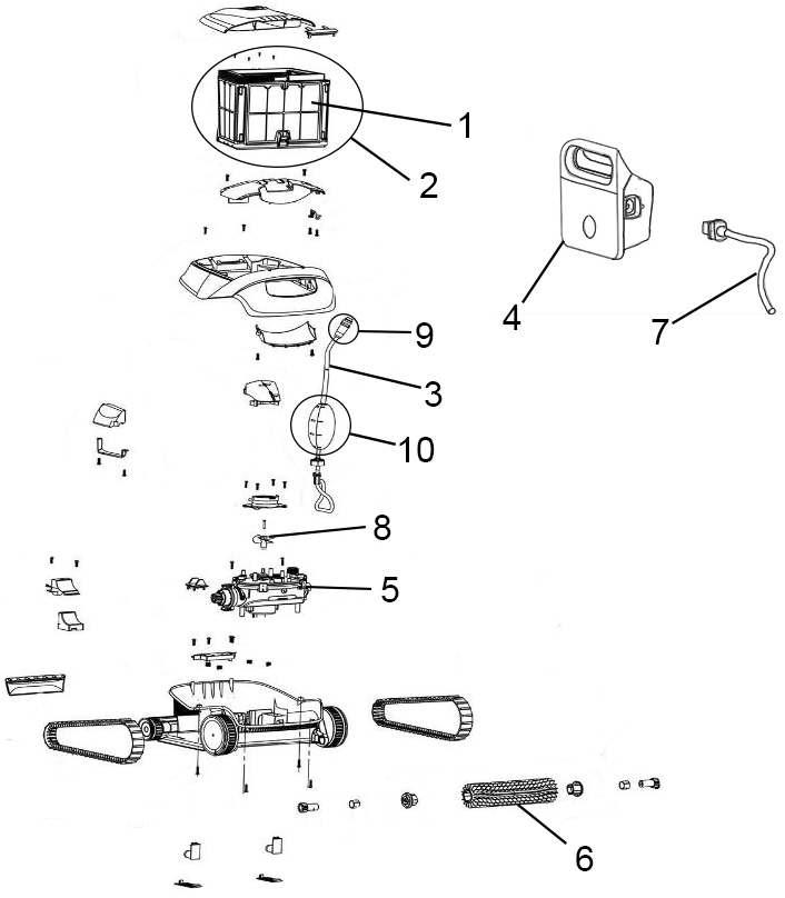 Pièces détachées pour Robot Dolphin S100