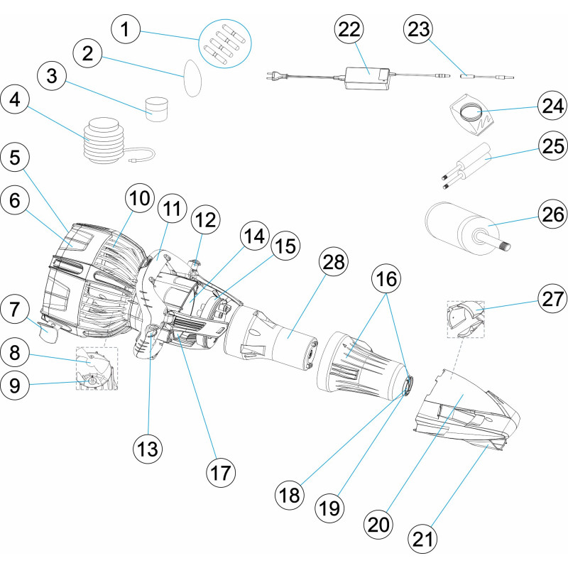 Pièces détachées pour Seacooter LI 220 - 350 - 550