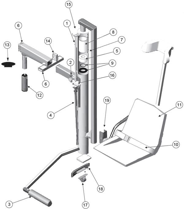 Pièces détachées pour Siège de transfert hydraulique IGAT 180