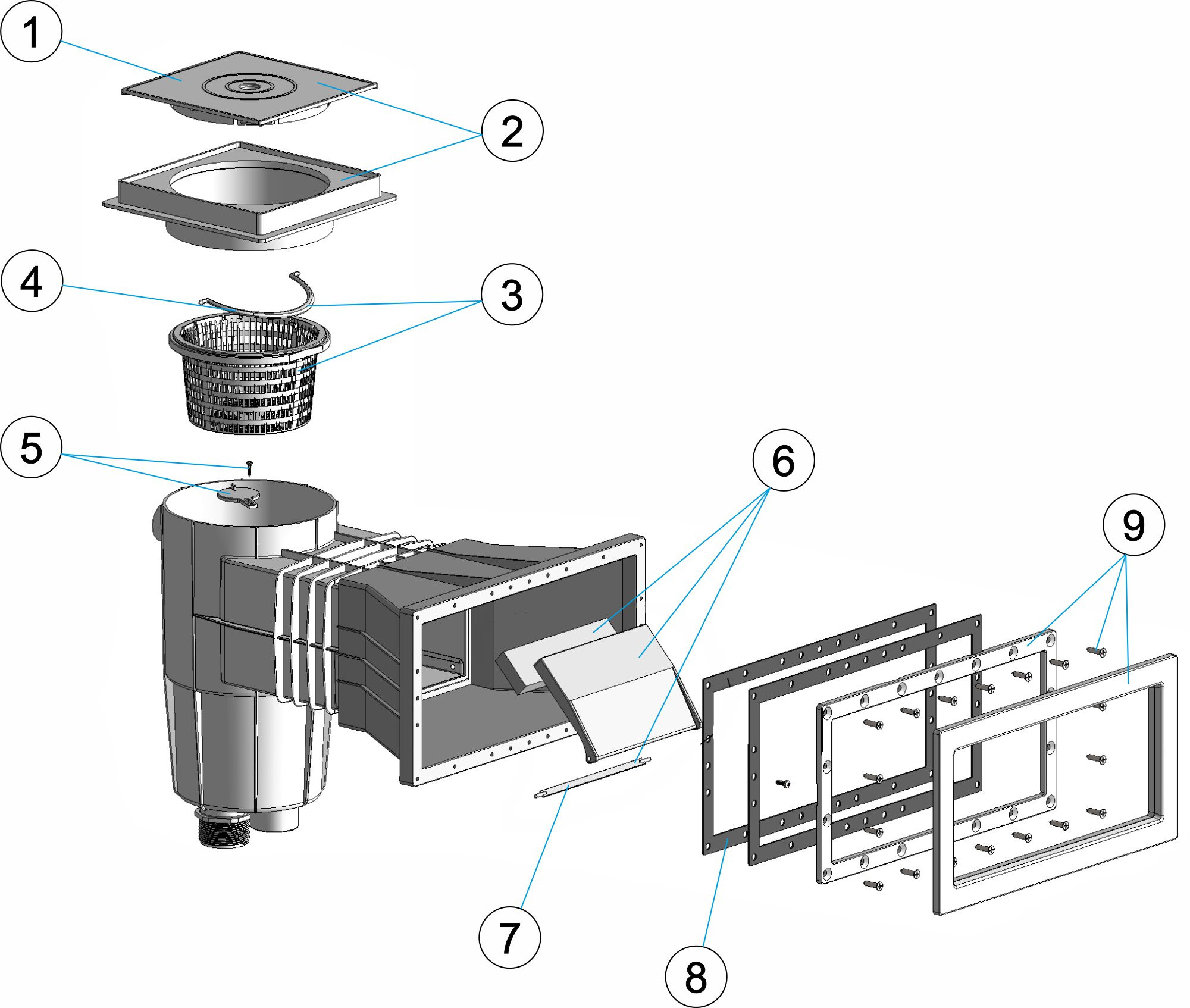 Pièces détachées pour Skimmer 15L EASY-LINE