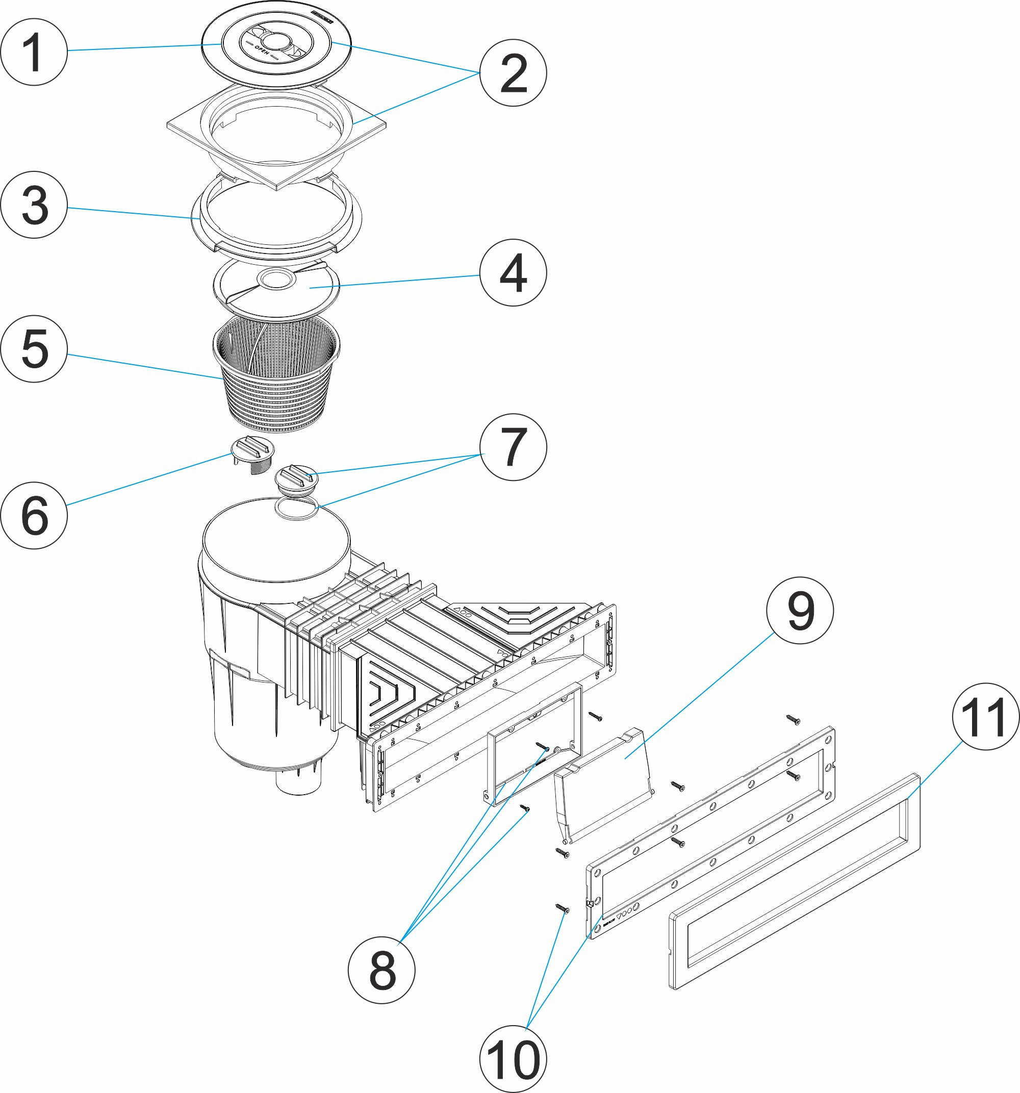 Pièces détachées pour Skimmer 17,5L SLIM XXL LINER