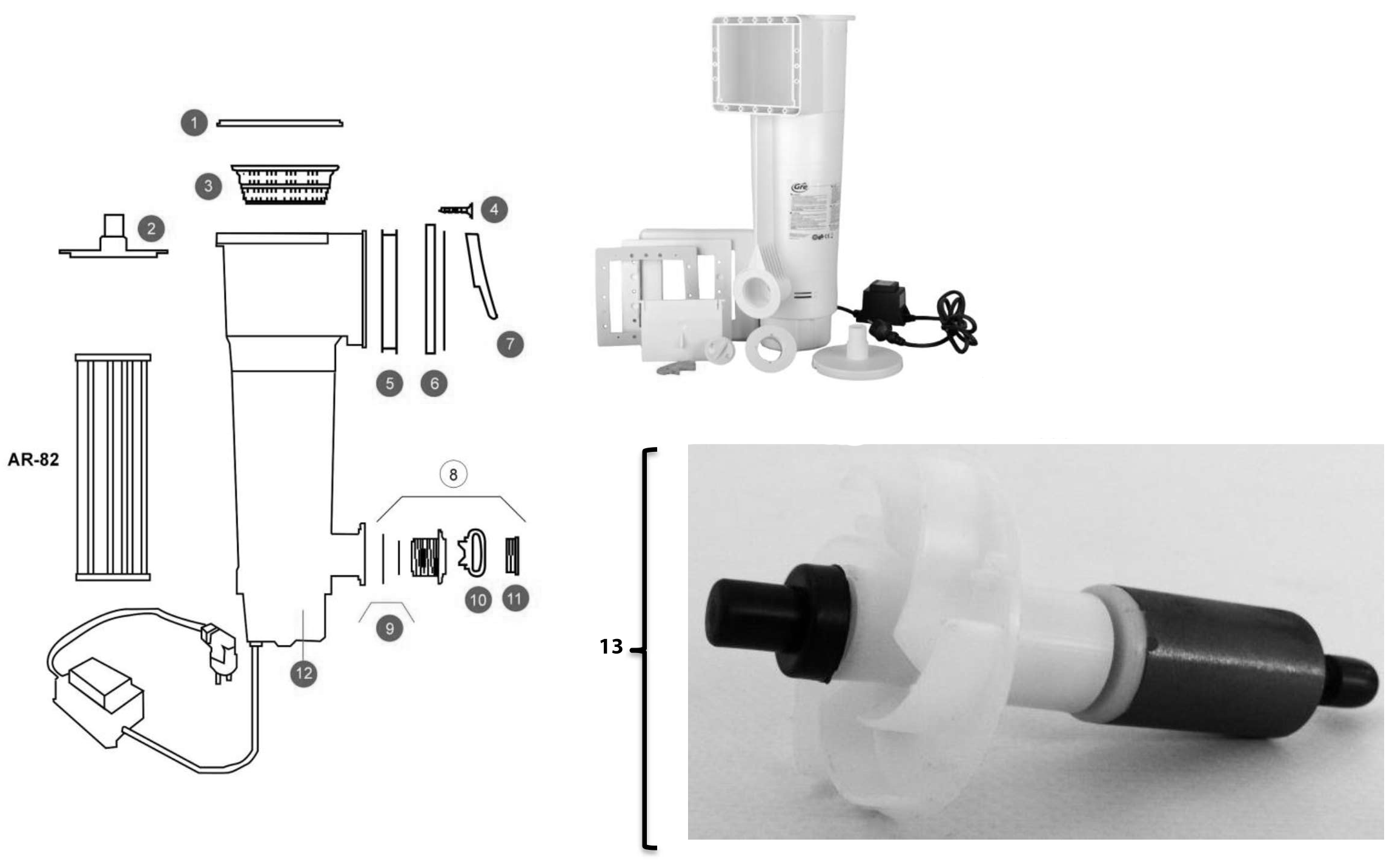 Pièces détachées pour Skimmer AR-125