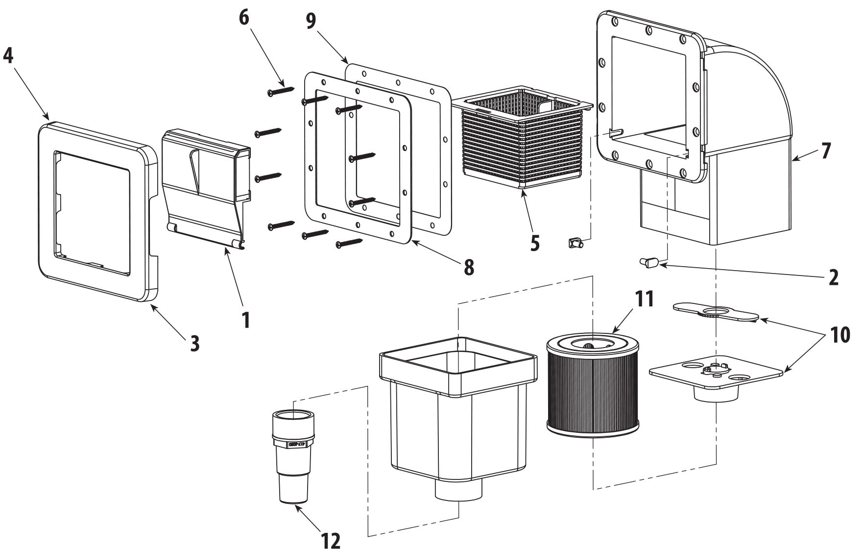 Pièces détachées pour Skimmer de spa