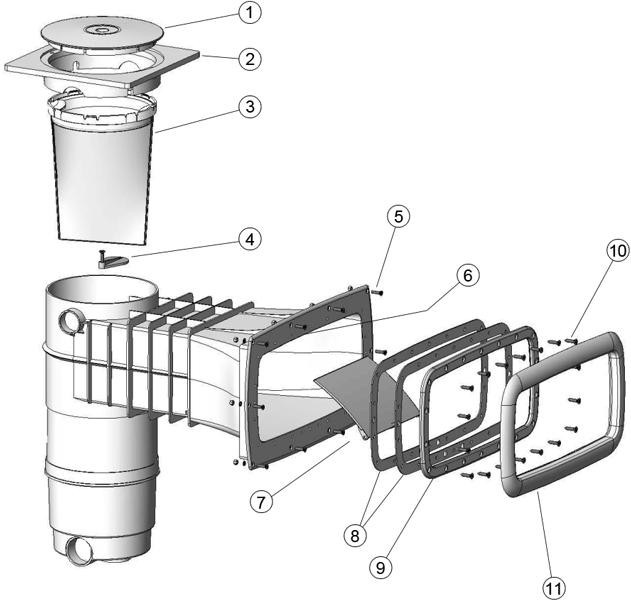 Pièces détachées pour Skimmer Elegance Jumboskim Panneau
