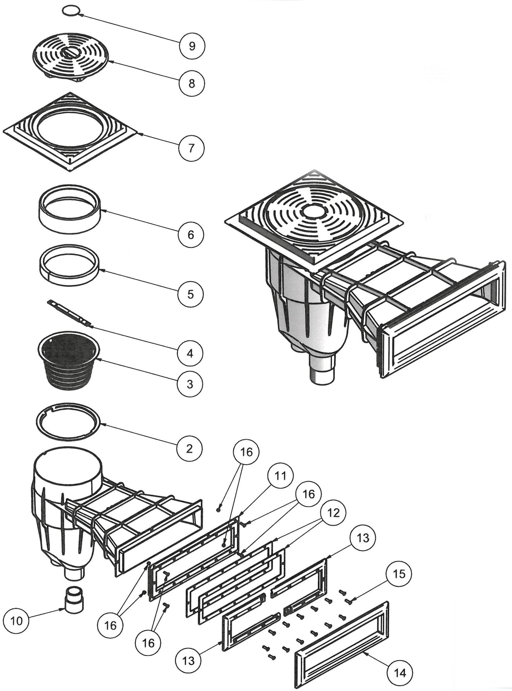 Pièces détachées pour Skimmer OVERFLOW