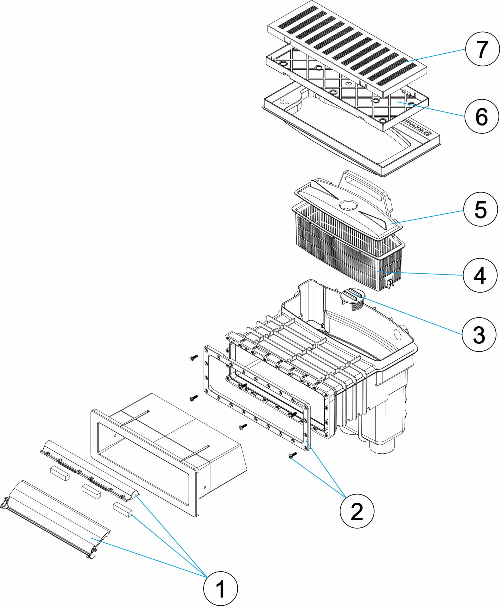 Pièces détachées pour Skimmer UNIK piscine BETON