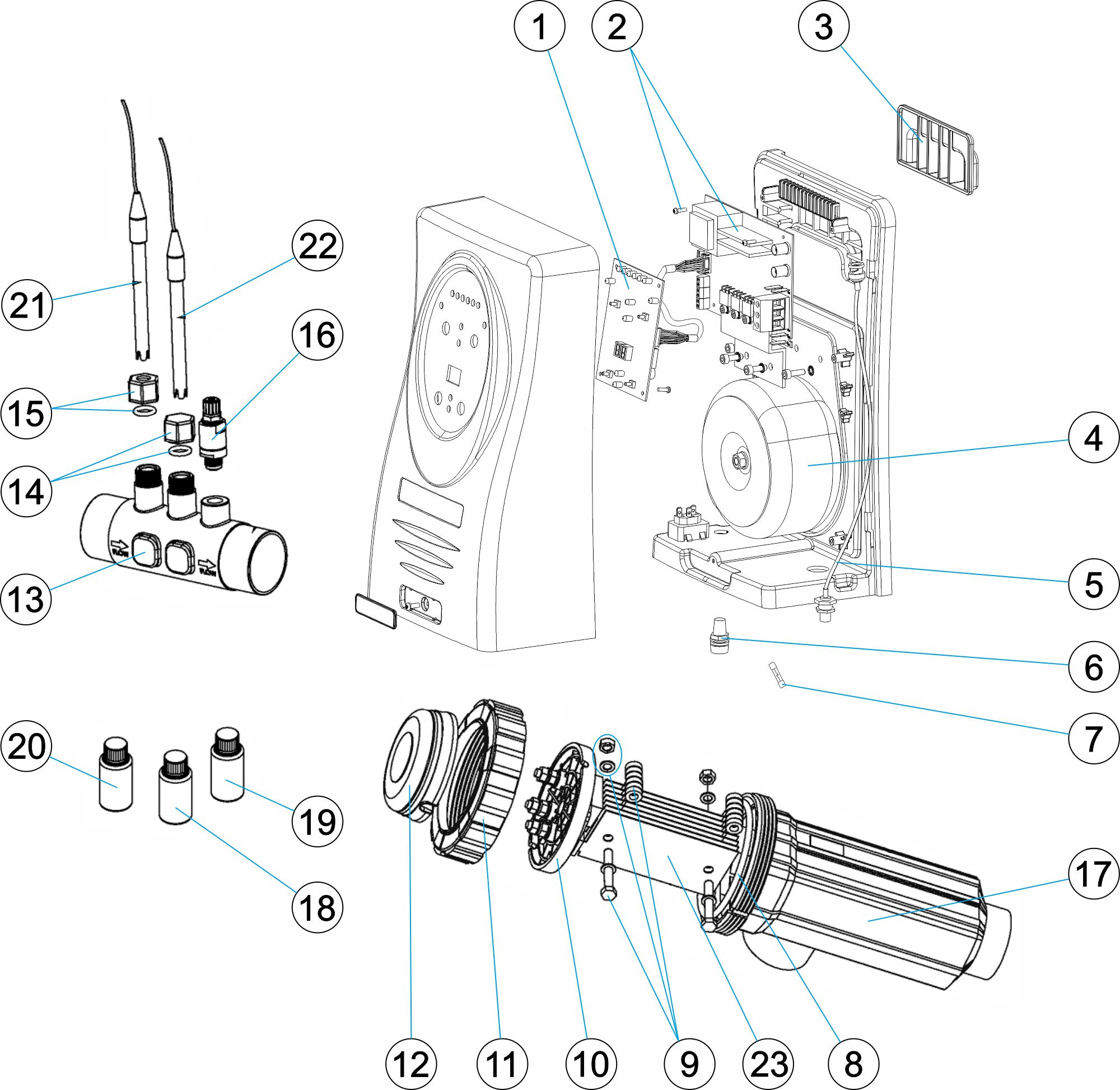 Pièces détachées pour Régulation Sprint chlore CTX