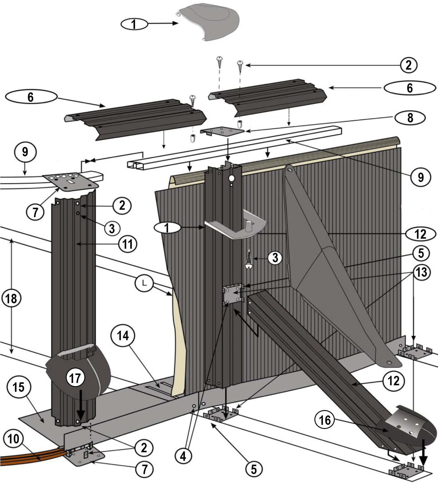 Pièces détachées pour Piscine ovale imitation pierre SKYATHOS H.1m32