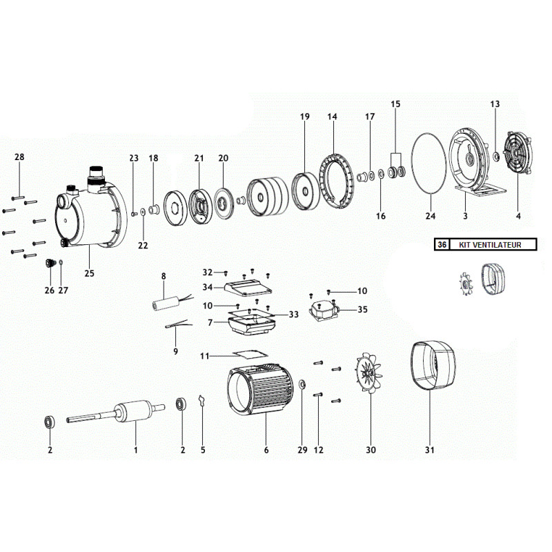 Pièces détachées pour Surpresseur MULTIPOOL N