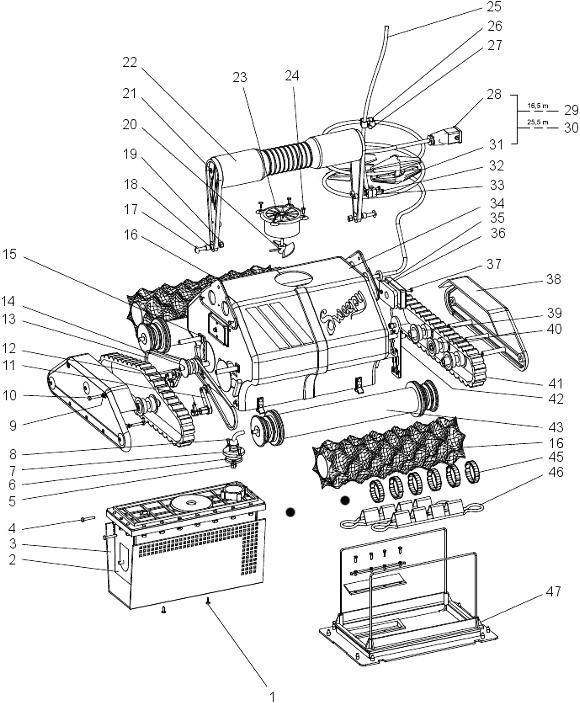 Pièces détachées pour Robot SWEEPY Filtre 1E