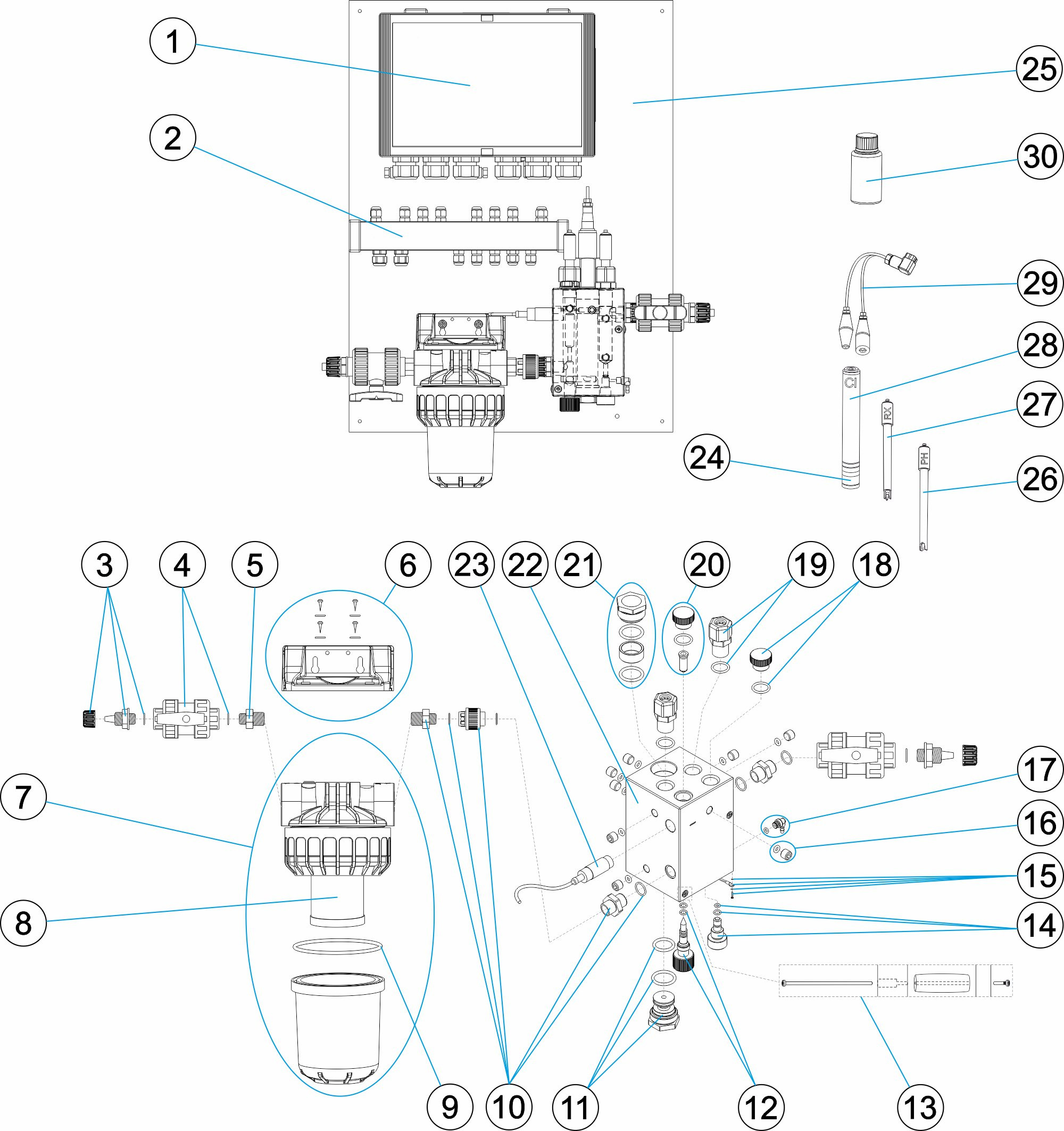 Pièces détachées pour Tableau de régulation GUARDIAN