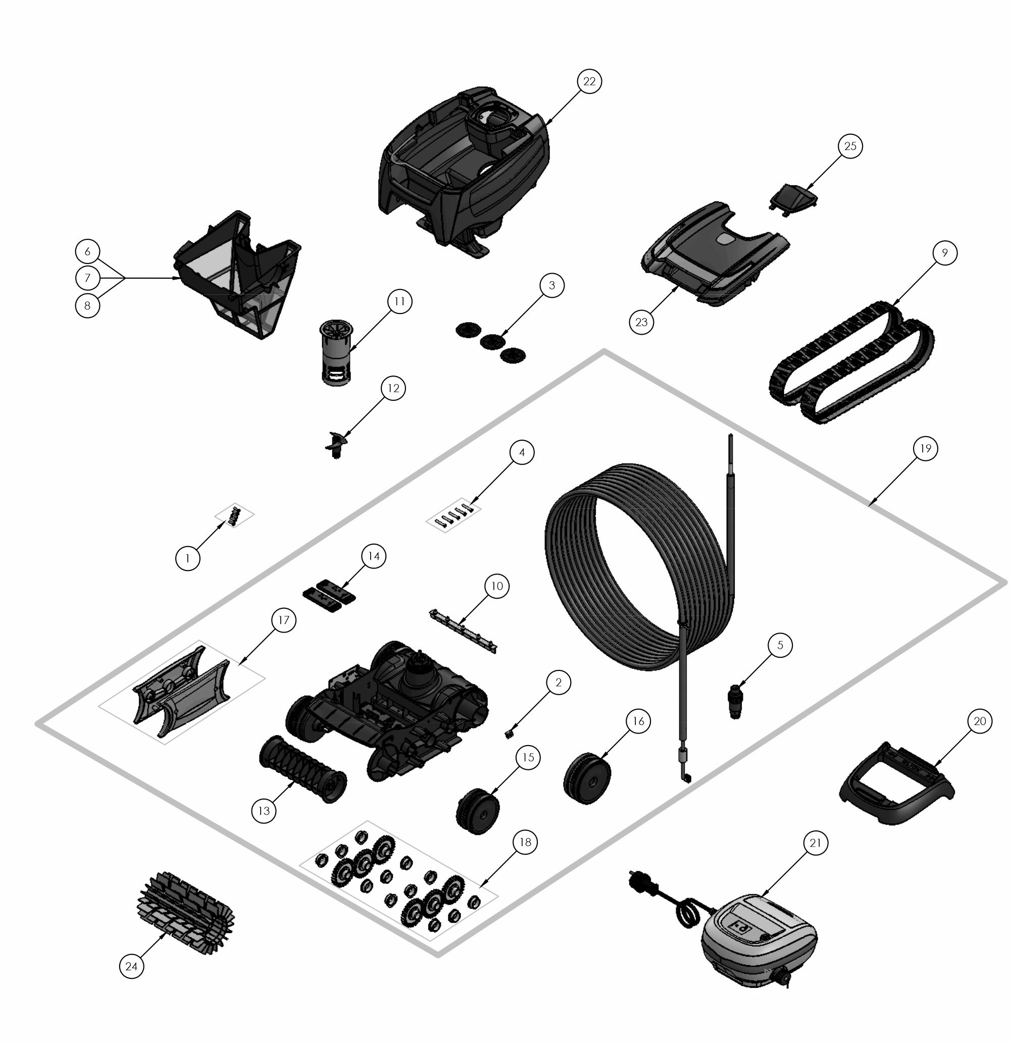 Pièces détachées pour Robot Tornax type OT