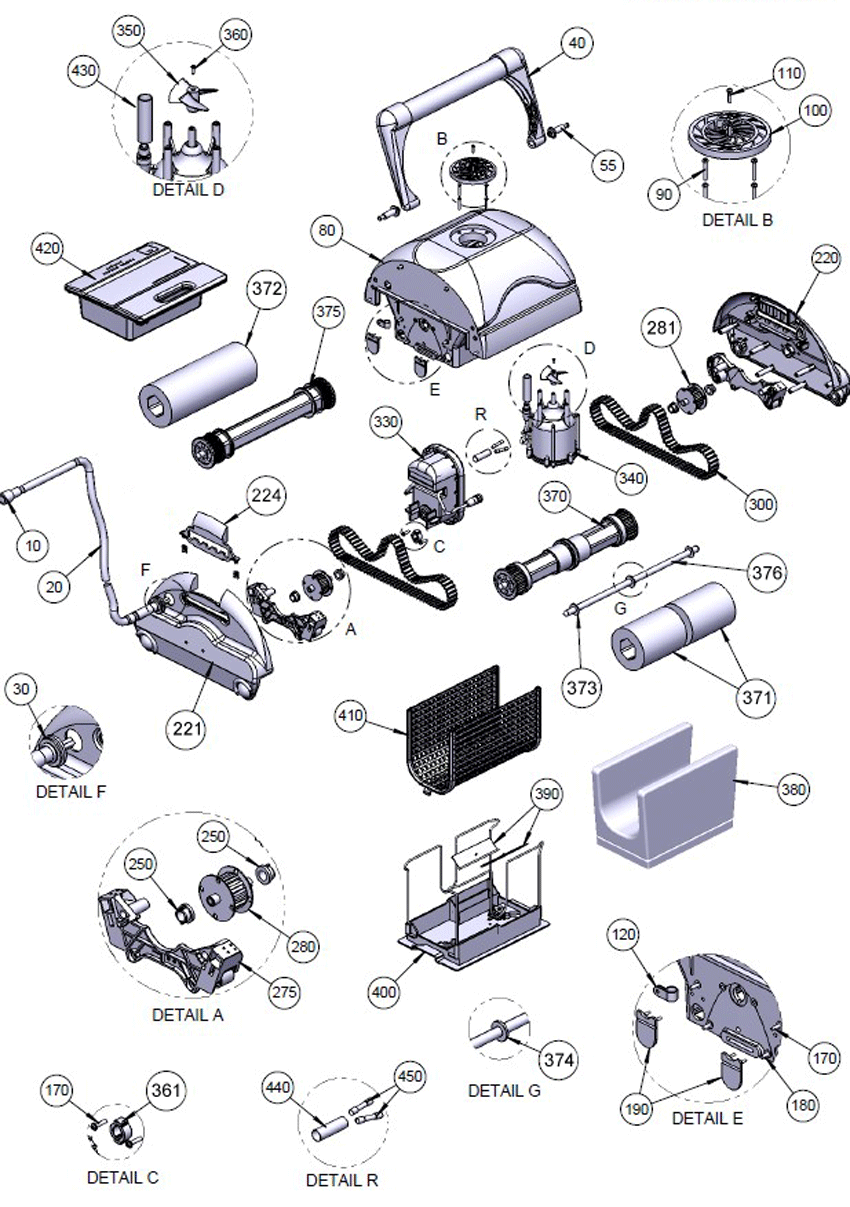 Pièces détachées pour Robot Ultra 125