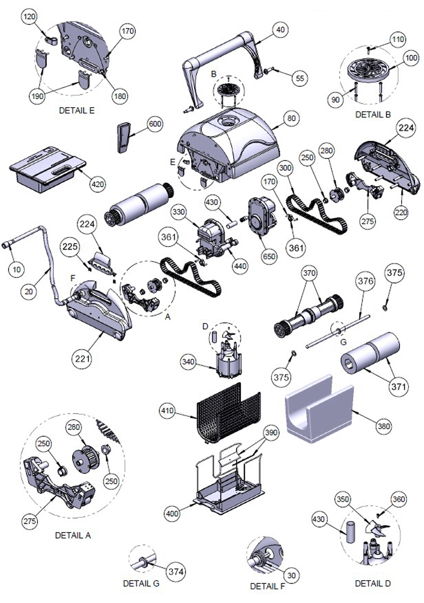 Pièces détachées pour Robot Ultra 250
