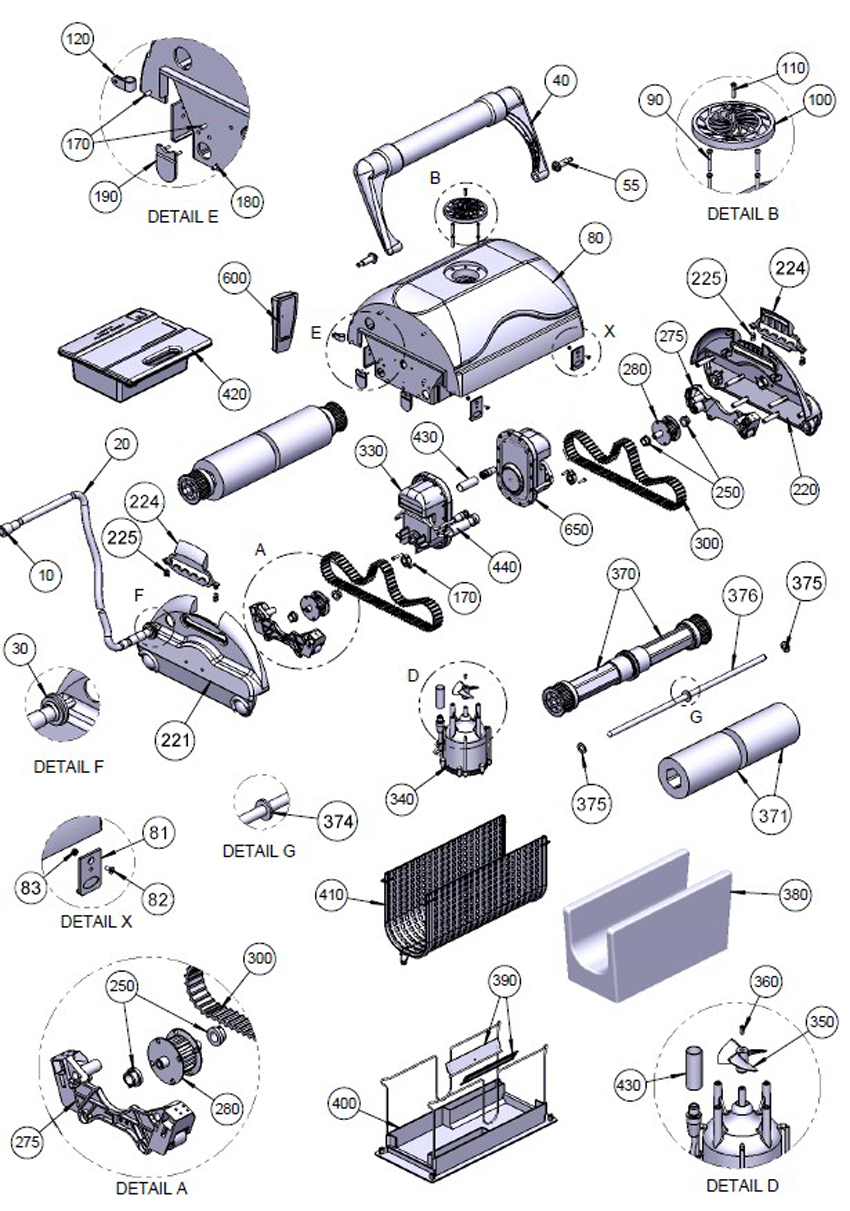 Pièces détachées pour Robot ULTRA 500