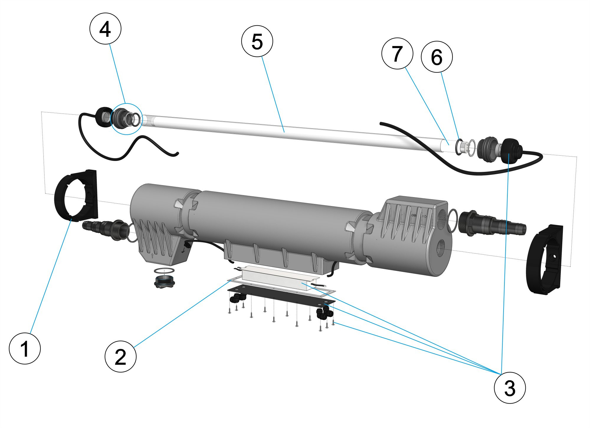 Pièces détachées pour Traitement UV XPOSE UV-C 30W, 55W