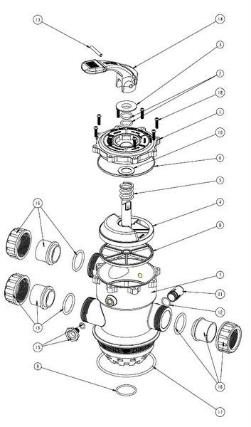 Pièces détachées pour Vanne 6 voies 1'1-2 - Ø50mm