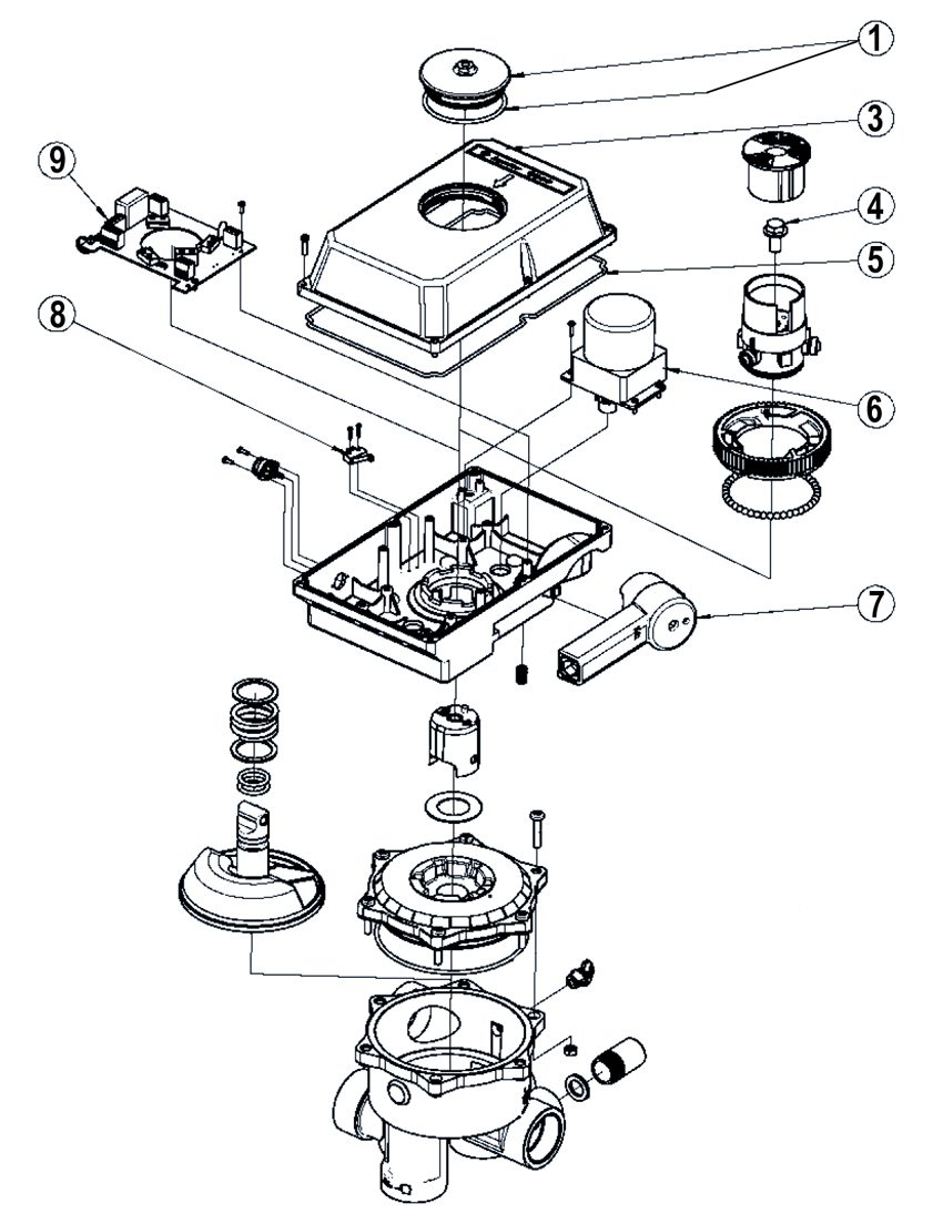 Pièces détachées pour Vanne automatique Aquastar MP-6 pos