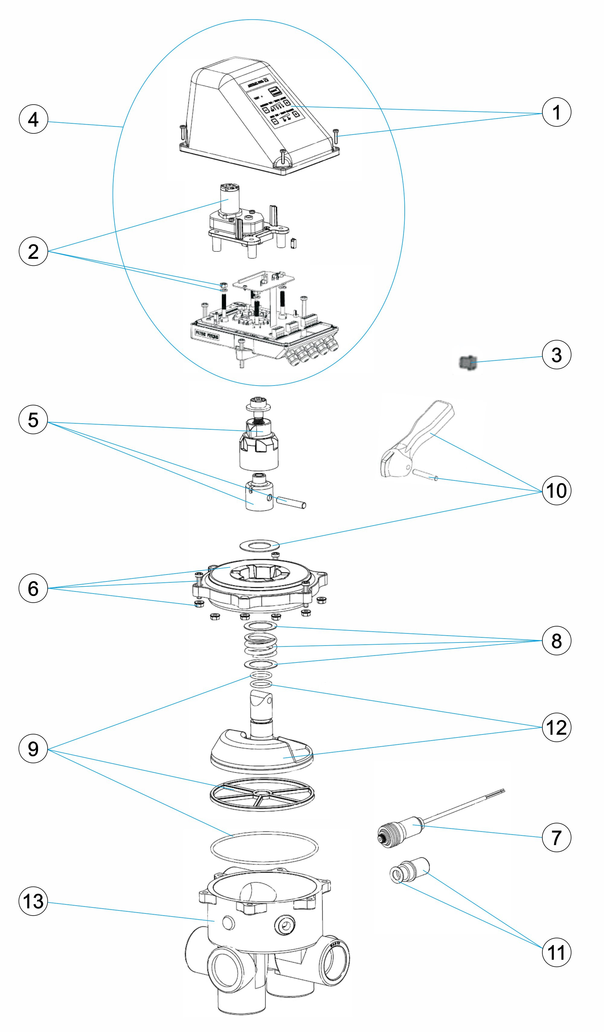 Pièces détachées pour Vanne automatique SIDE VRAC BASIC