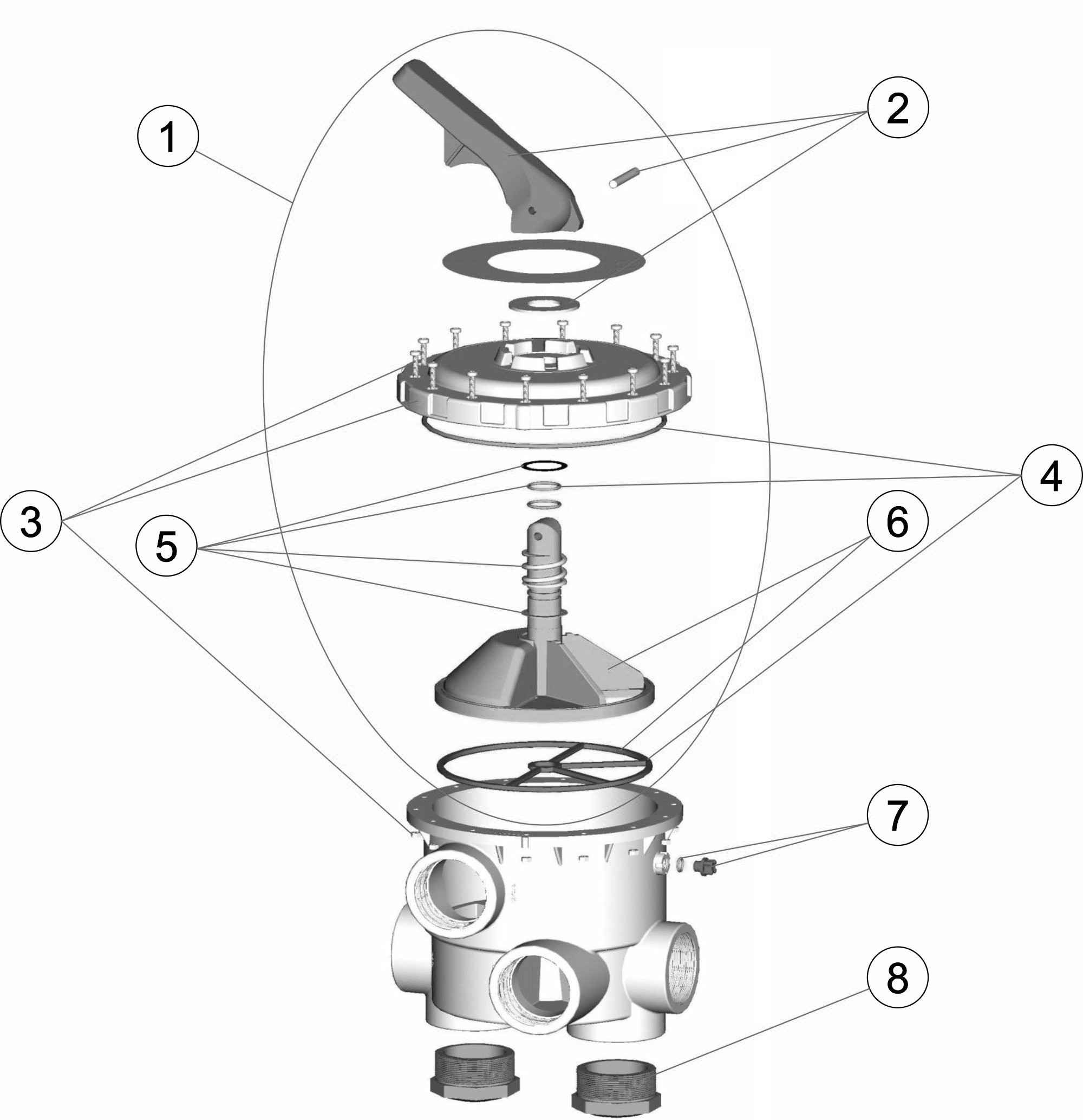 Pièces détachées pour Vanne SIDE 3"