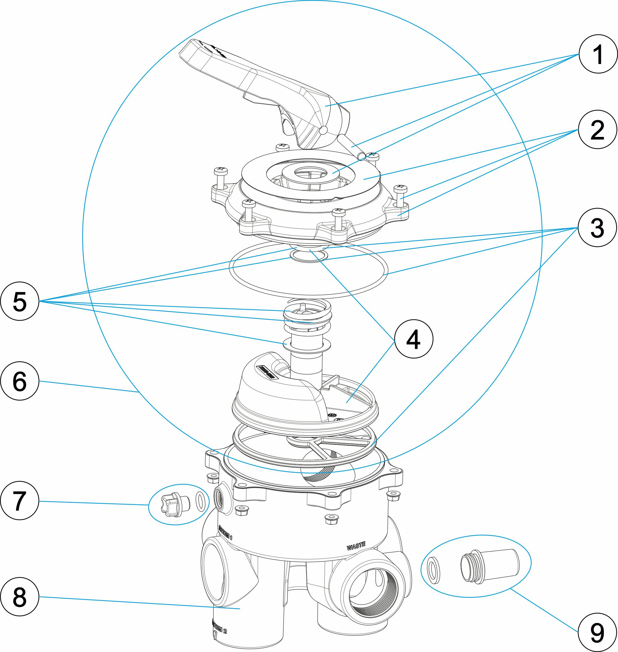 Pièces détachées pour Vanne SIDE PLUS 1 1/2"