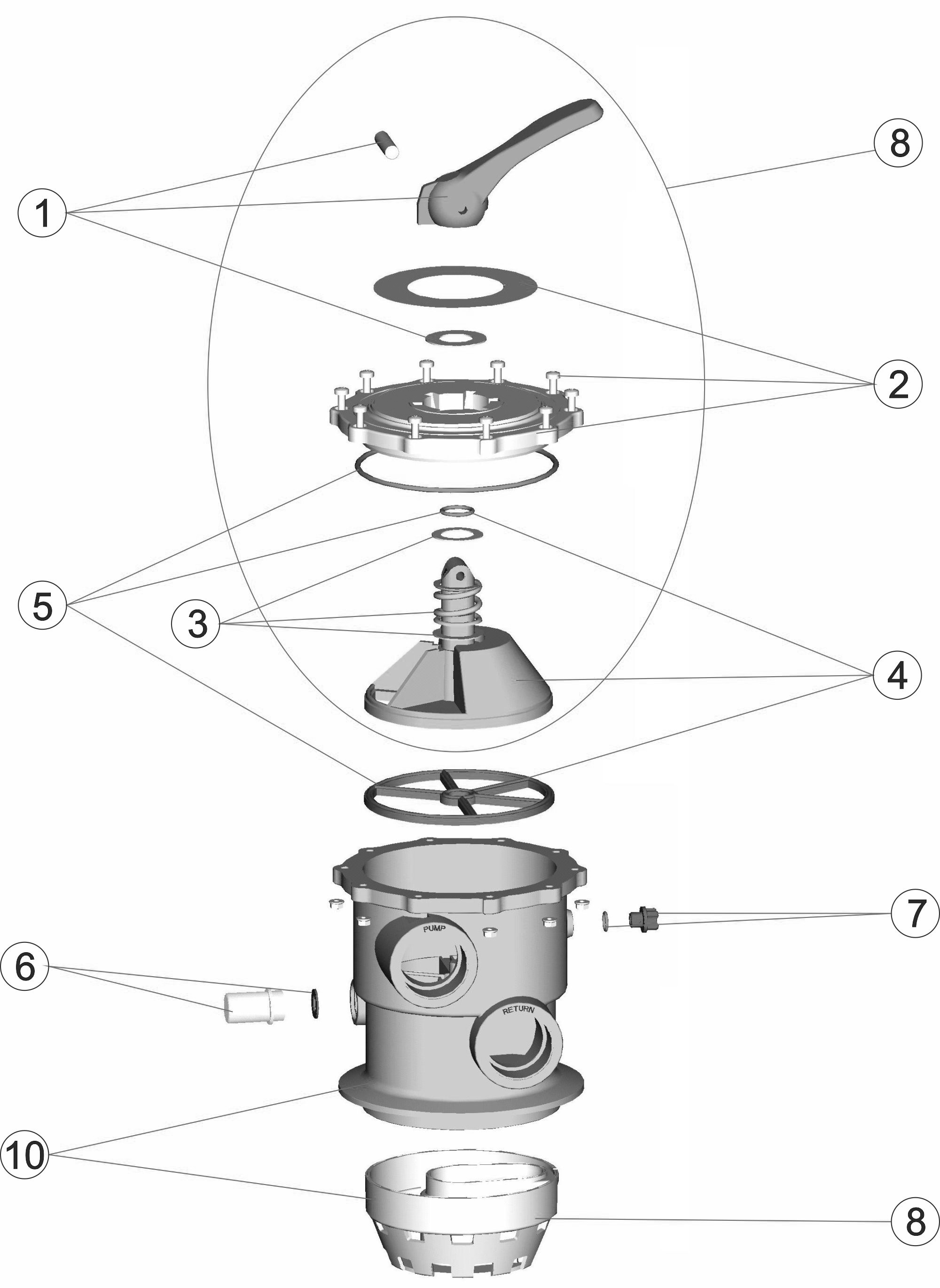 Pièces détachées pour Vanne TOP CLASSIC 2"