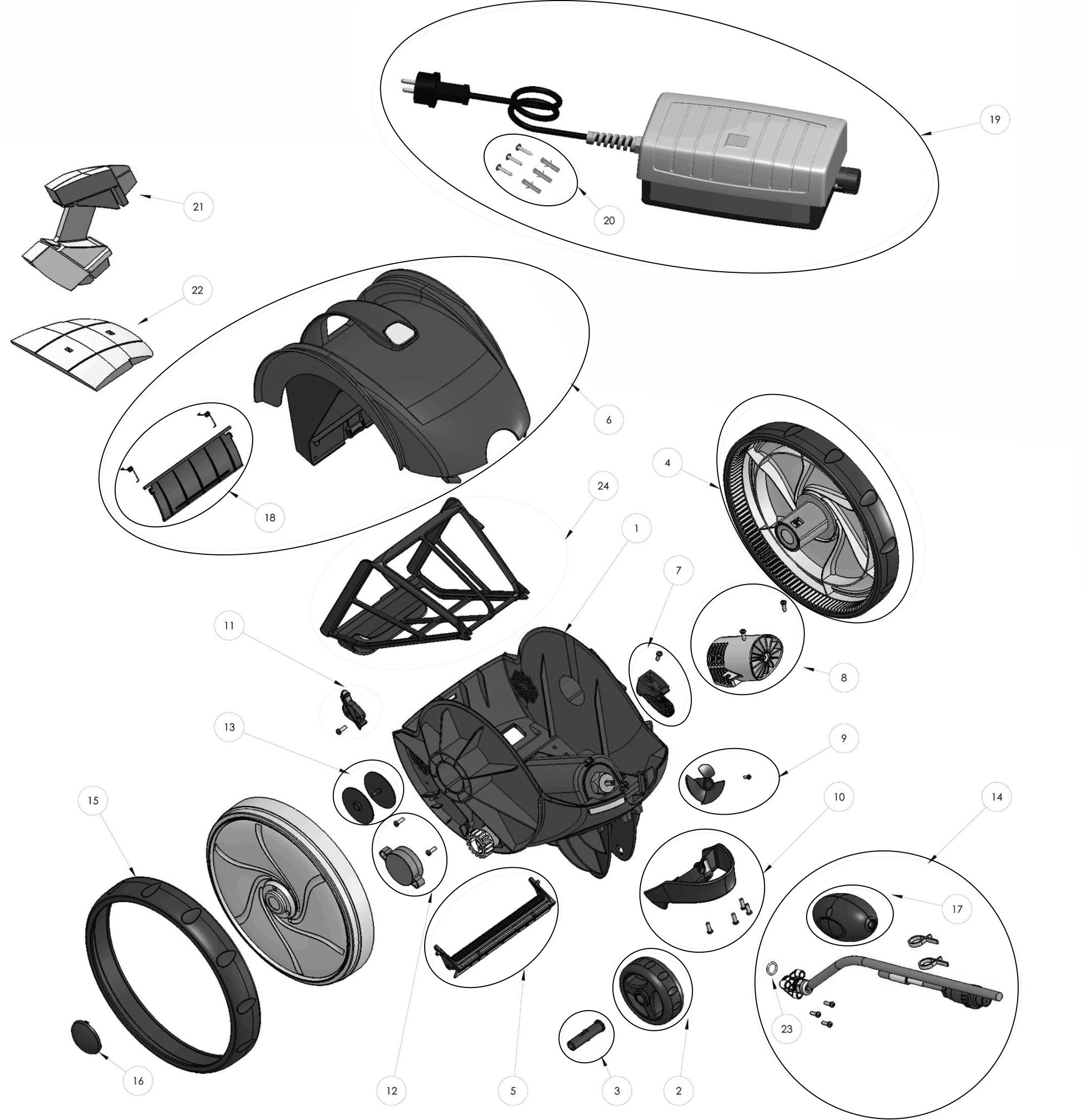 Pièces détachées pour Robot ZODIAC Vortex 1