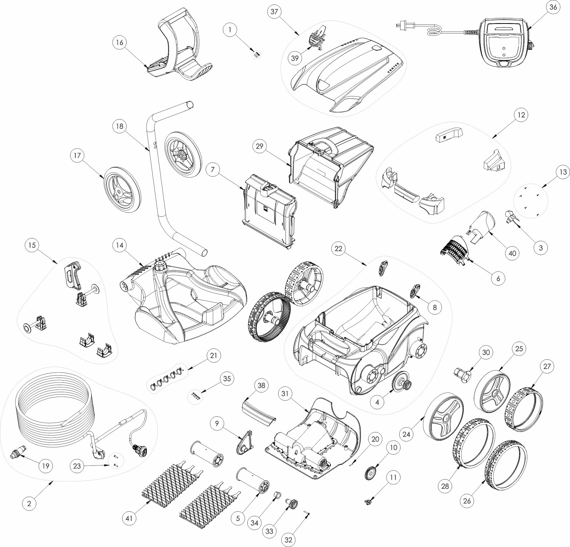 Pièces détachées pour Vortex type GV