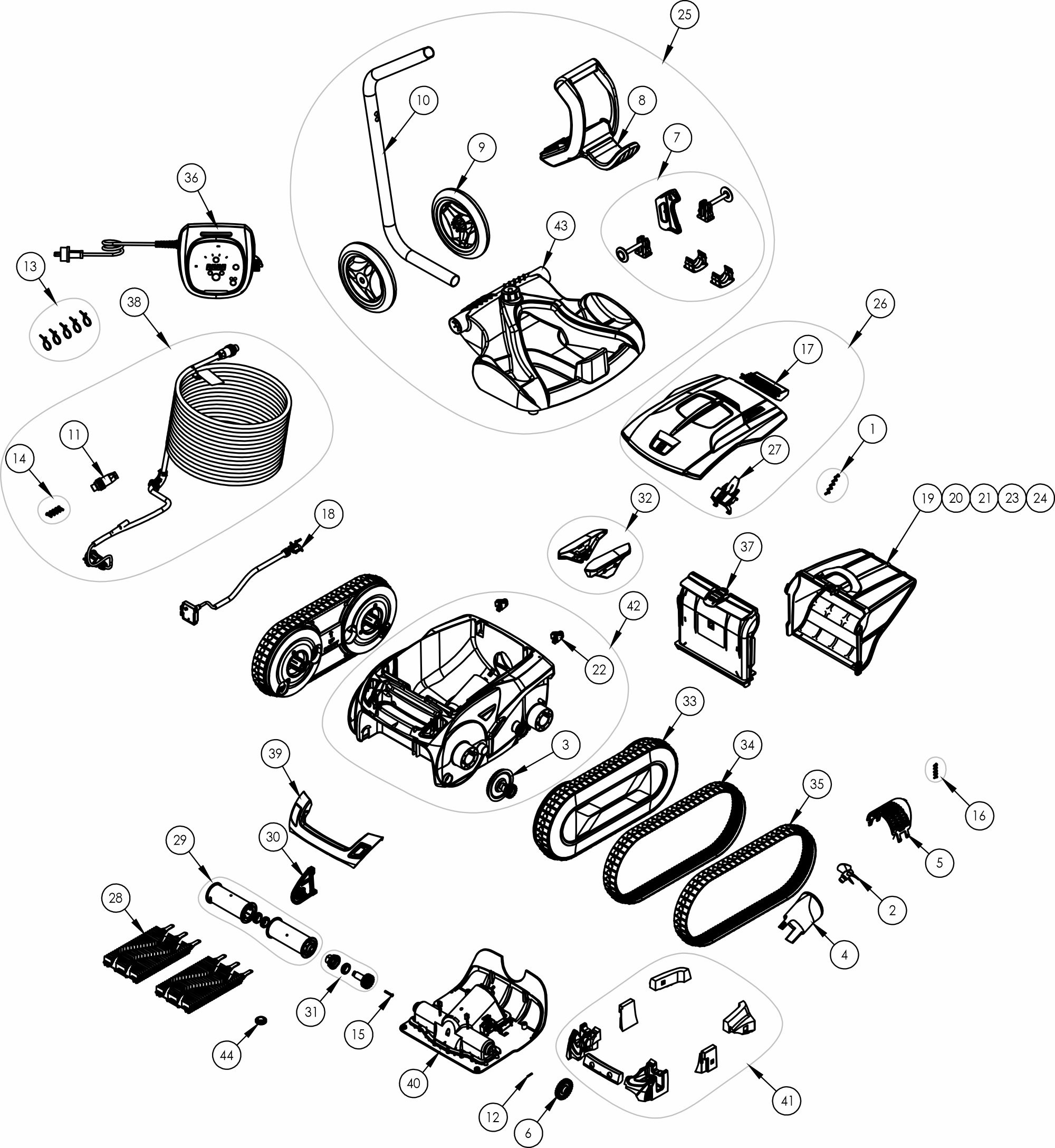 Pièces détachées pour Robot Vortrax TRX 7500 IQ